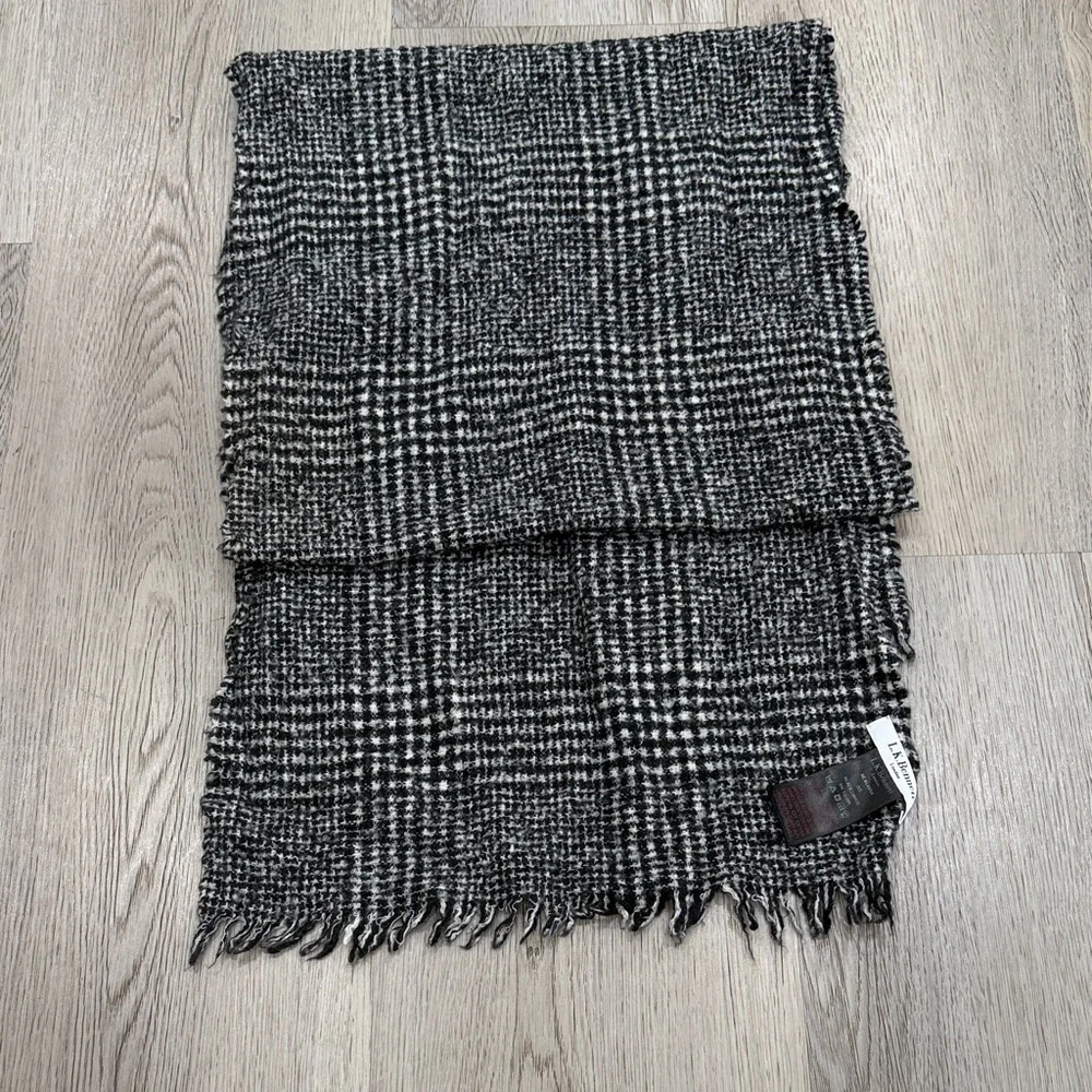 LK Bennett Black and White Houndstooth Scarf